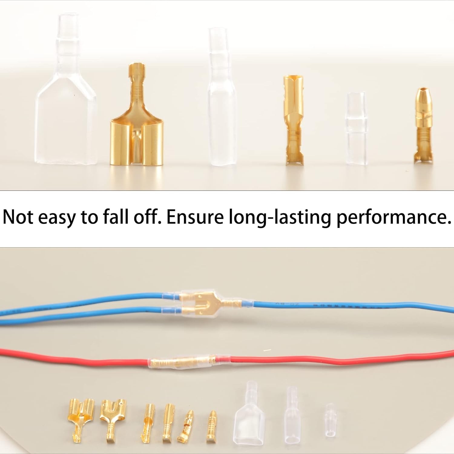320pcs Double Bullet Wire Connectors, 3.9mm 3.5mm Male and 320pcs, Gold