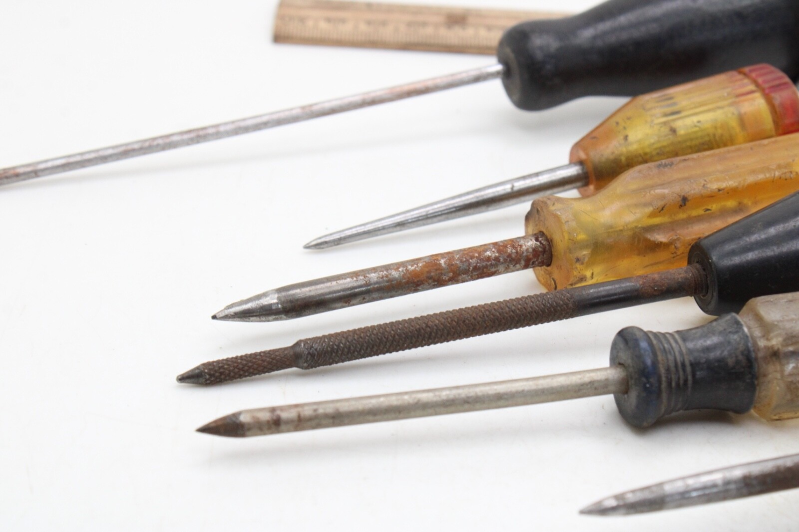 Lot of 6 Assorted Awls, Points and Scratch Tools Mixed Craftsman Ekco