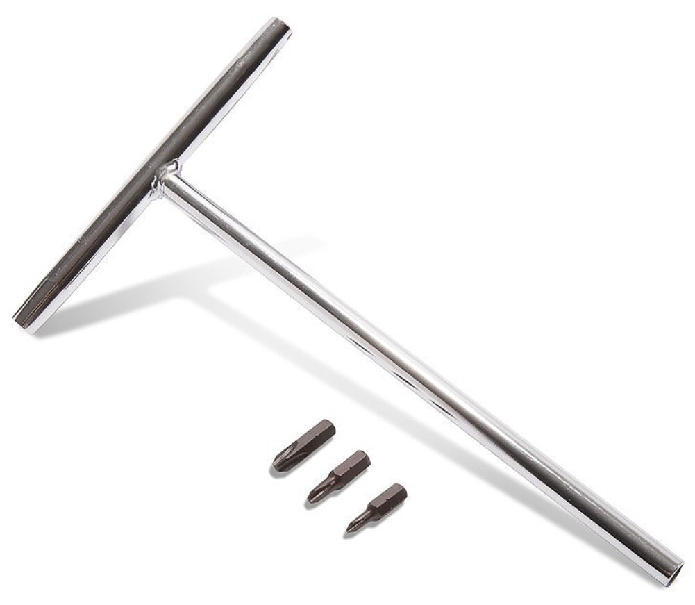 Motion Pro T-Handle Bit Driver with #1, 2, 3 Phillips-Point Bits (08-0557)