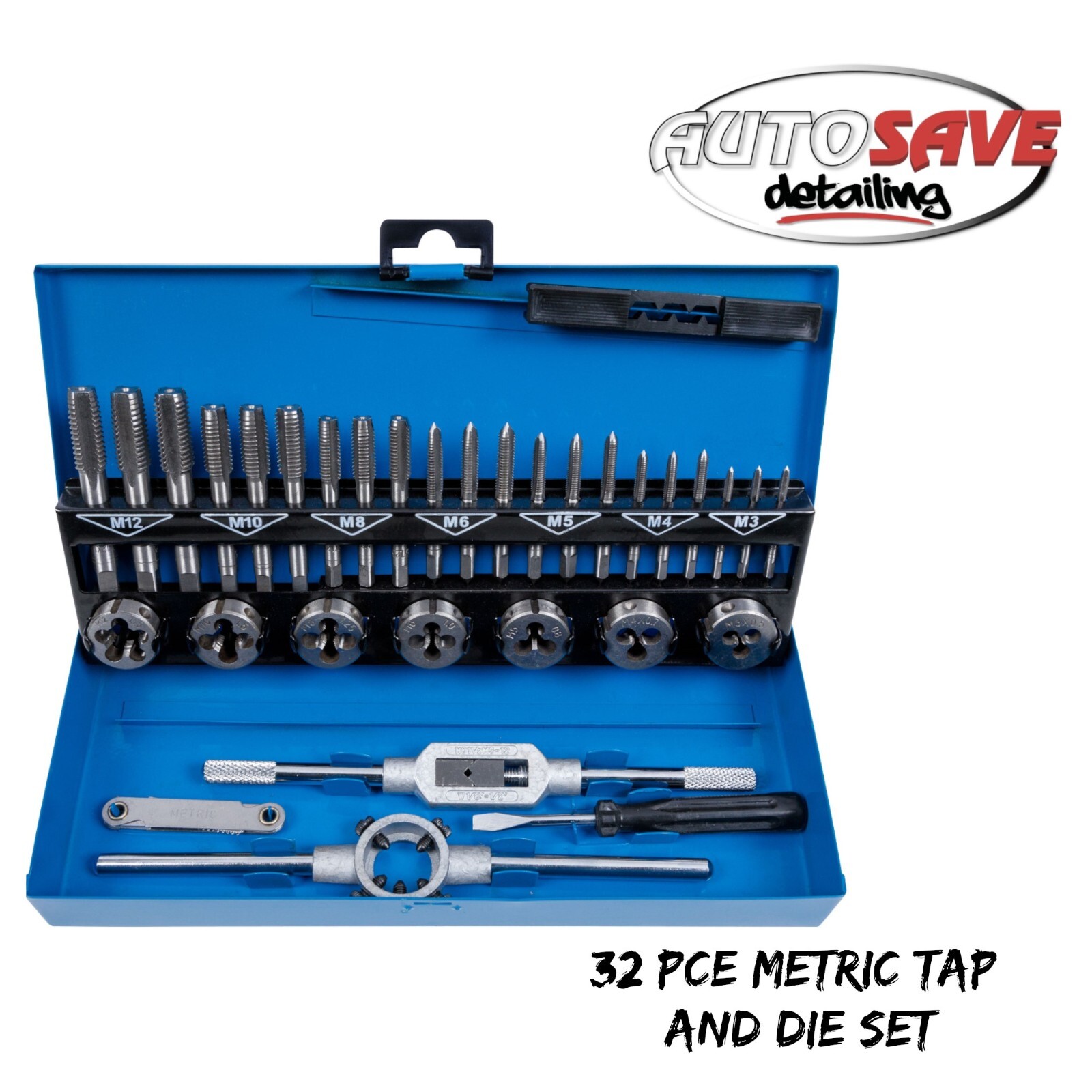 BlueSpot – 32 PCE Metric Tap and Die Set (M3-M12)