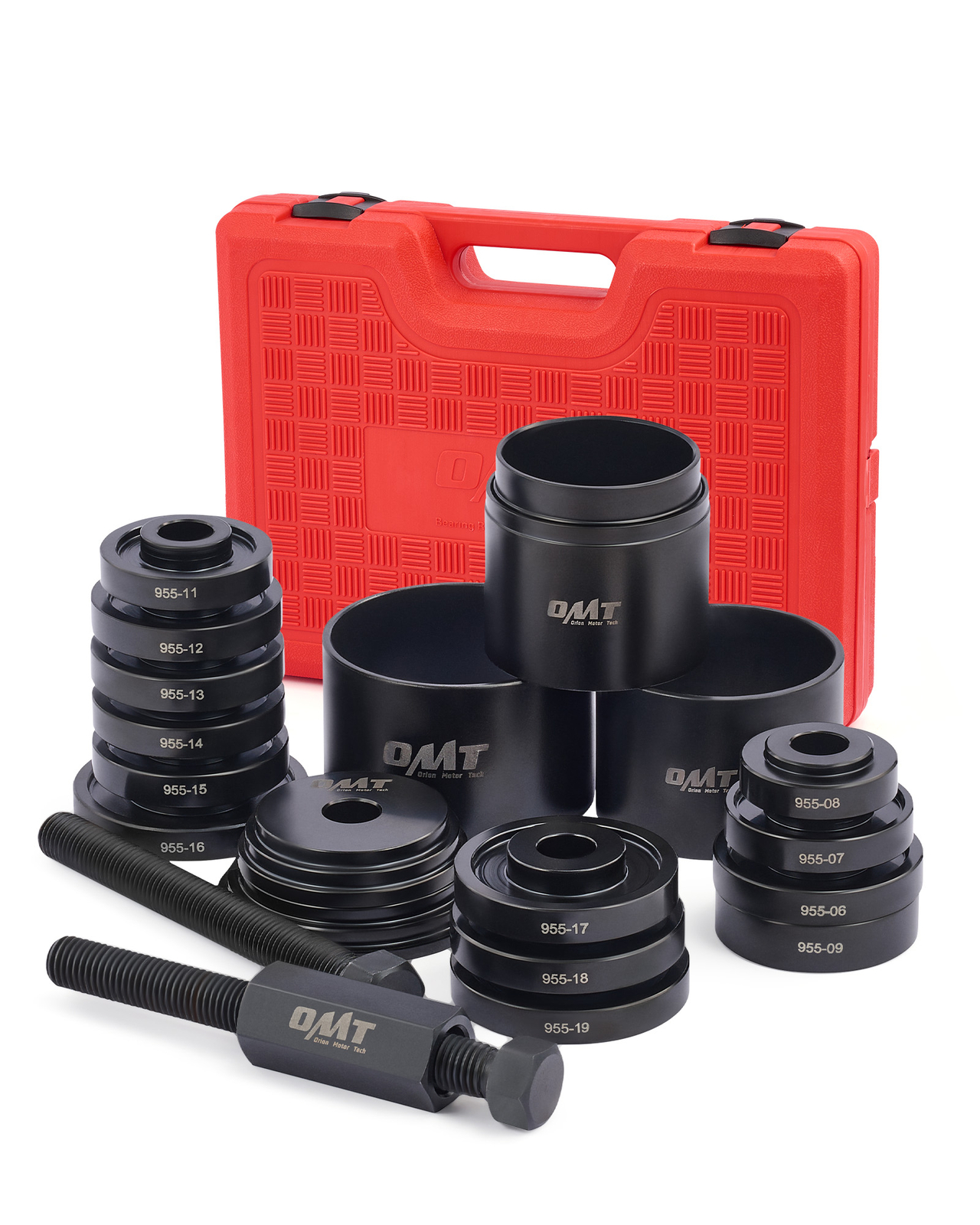 OMT FWD Front Wheel Bearing Press Drive Removal Adapter Puller Pulley Kit 24pcs
