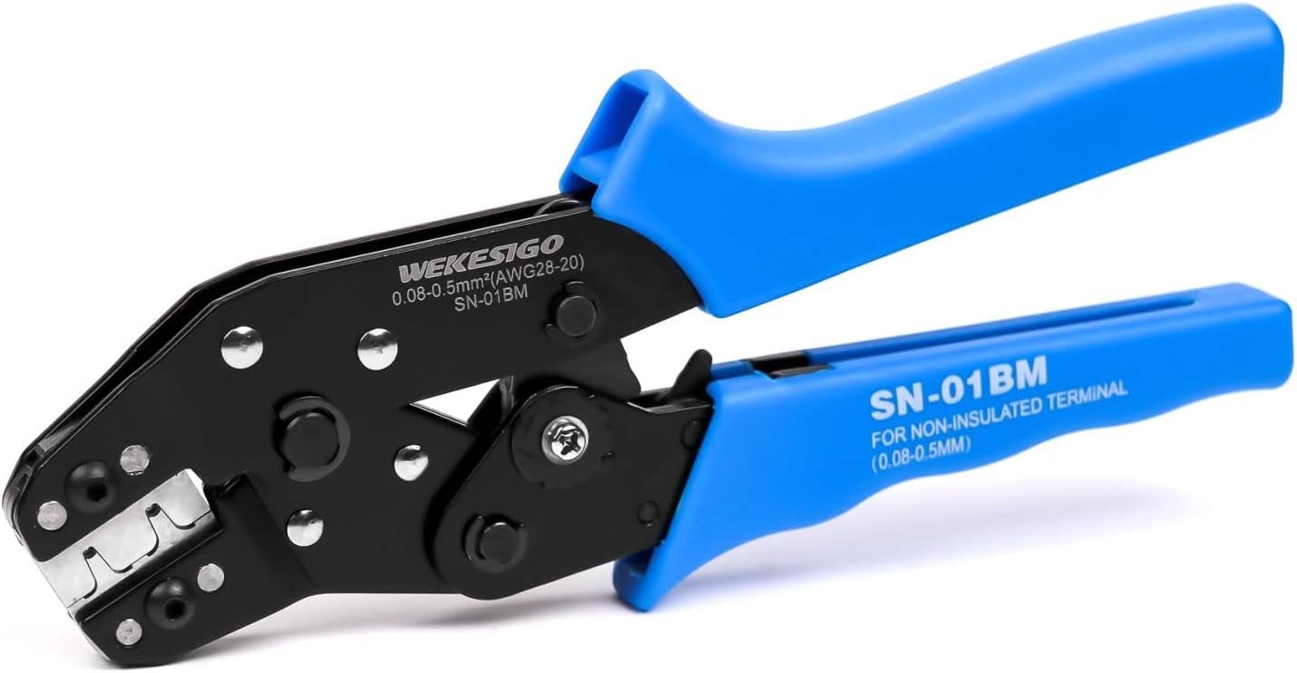 SN-01BM Ratchet Crimper AWG28-20 0.08-0.5mm ² for Black, Blue