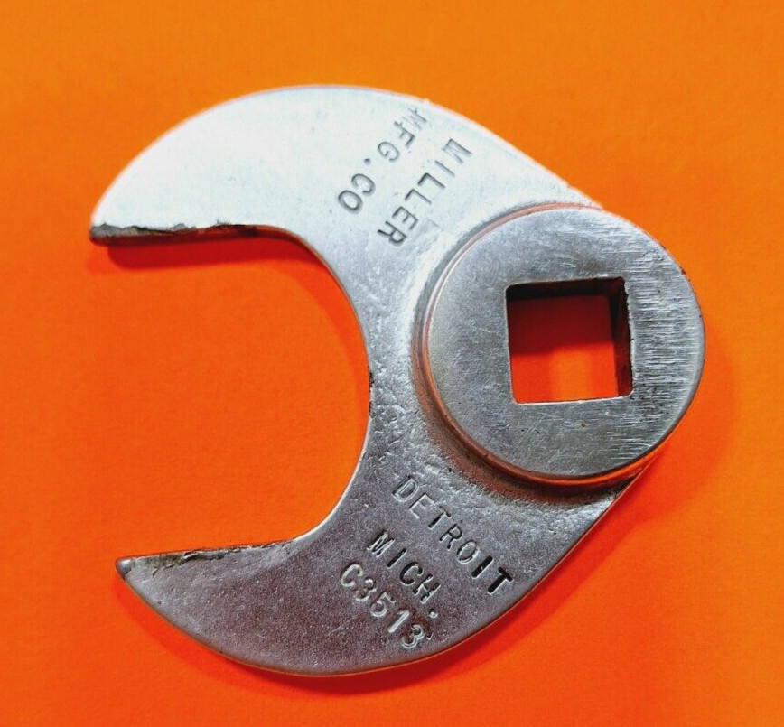 MILLER TOOL C-3513 Crow Foot Ratchet Wrench Vintage Detroit Mich.