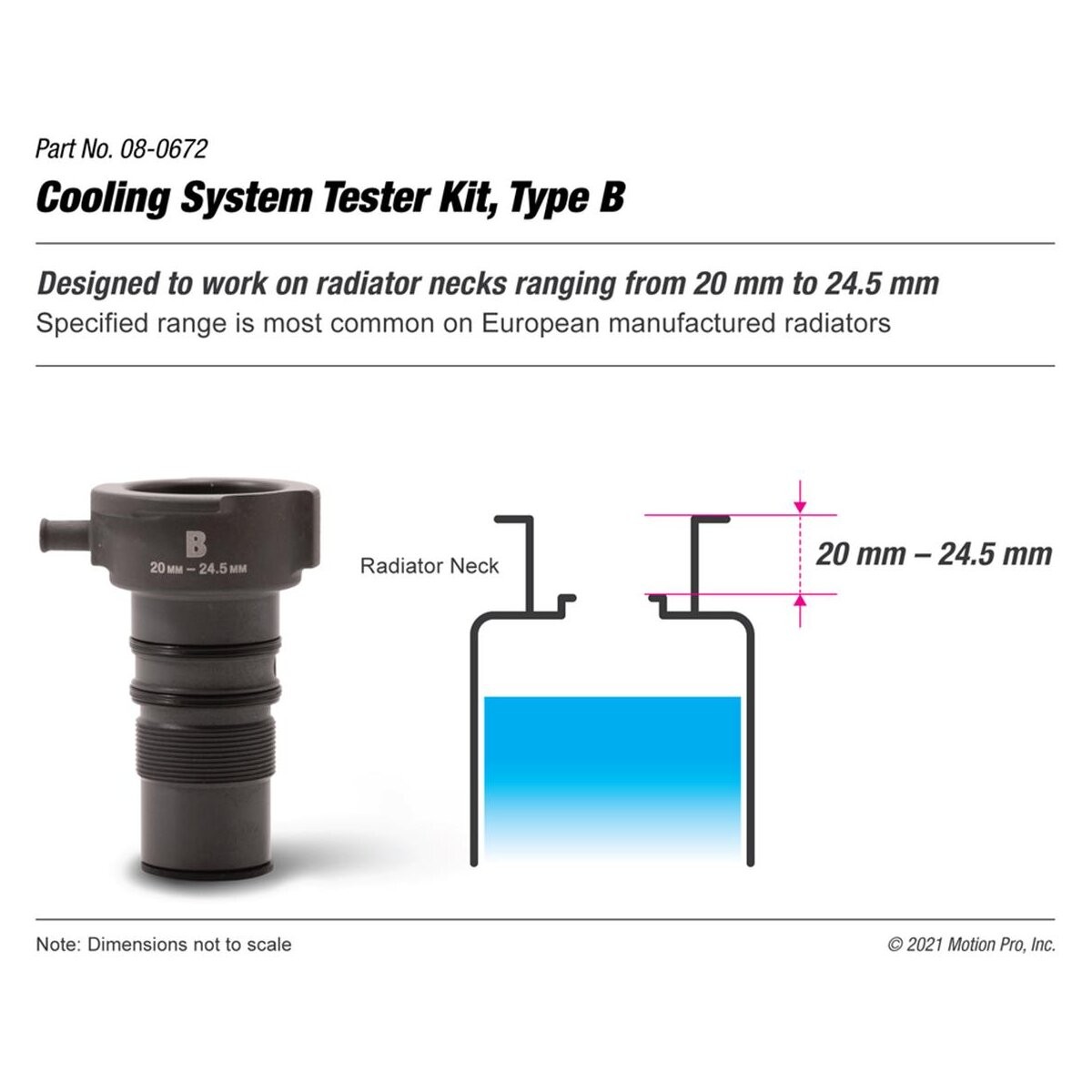 Motion Pro Type B Cooling Tester Adapter – 08-0672