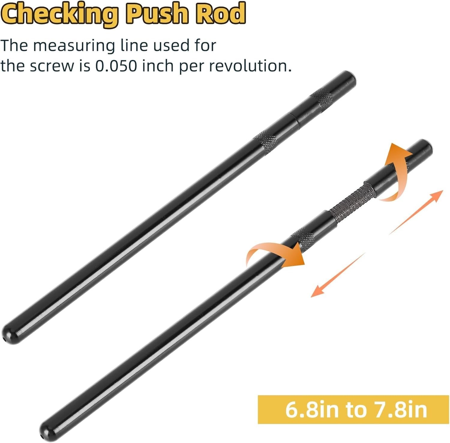 Adjustable Push Rod Length Measuring Tool 6.8-7.8 Inches, High Precision Results