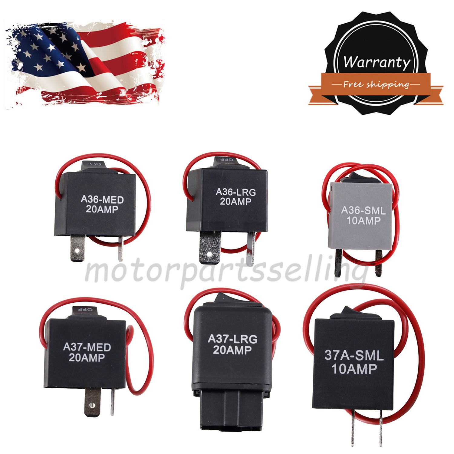 6Pcs 9038A Relay Bypass Switch Relay Tester Bypass Switch Kit with Amp Loop New