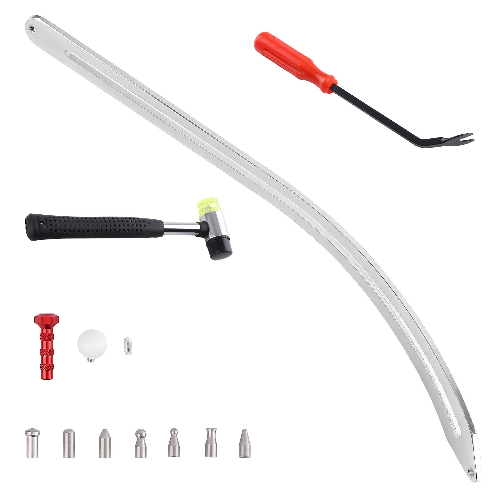 Car Fender Damage Repair Tools Flat Bar Tools Kit Car Dent Removal Kit Auto Fend