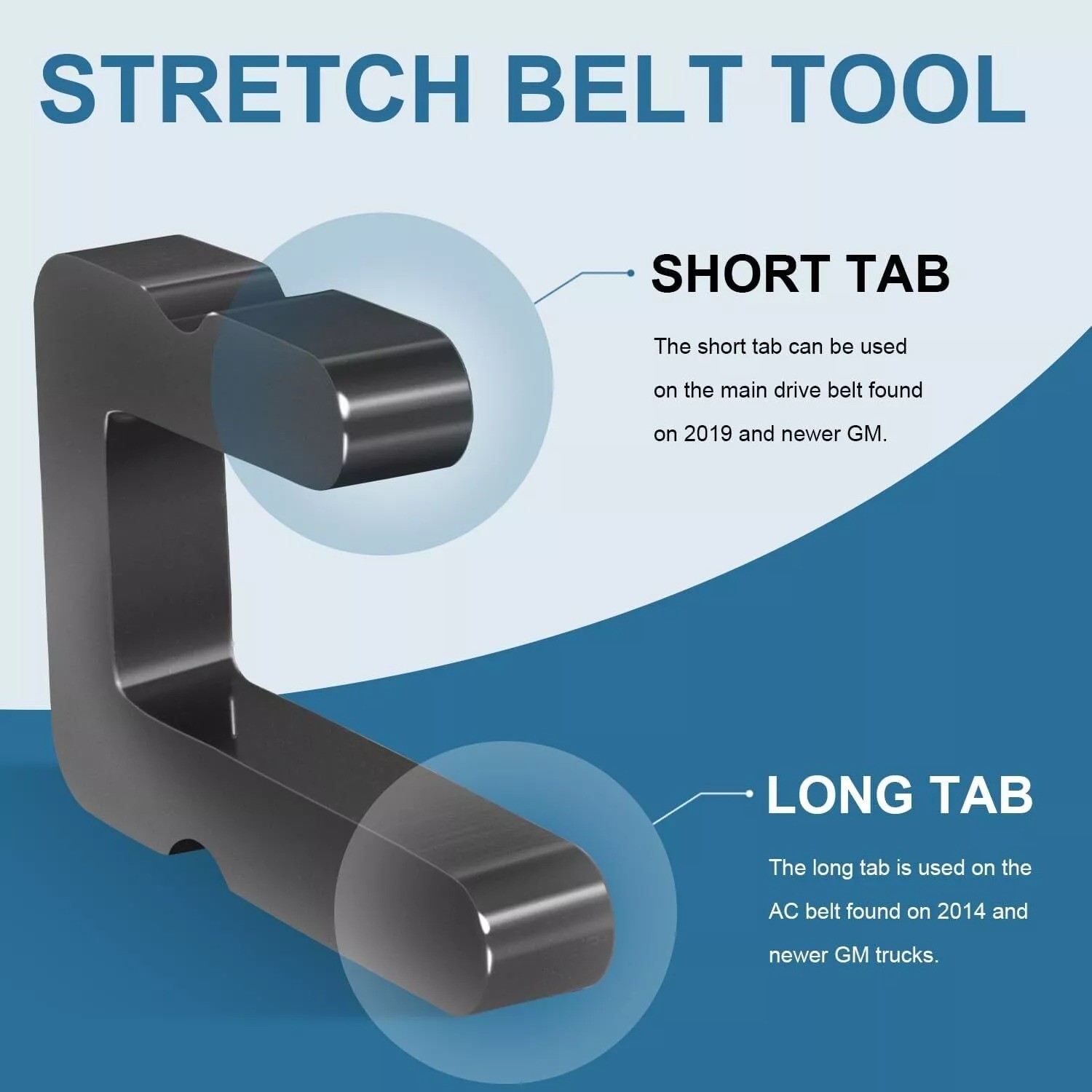 2-Sided Stretch Belt Install tool for GM 5.3.L 6.2L 6.6L Gas Engines 59560