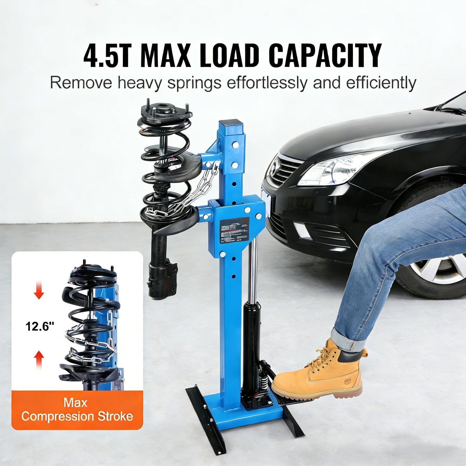 Professional Hydraulic Shock Spring Compressor Fit for Cars, SUVs, and Trucks