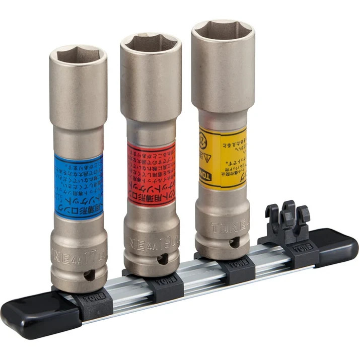 TONE HA403LN THIN WALL WHEEL NUT SOCKET SET WITH HOLDER