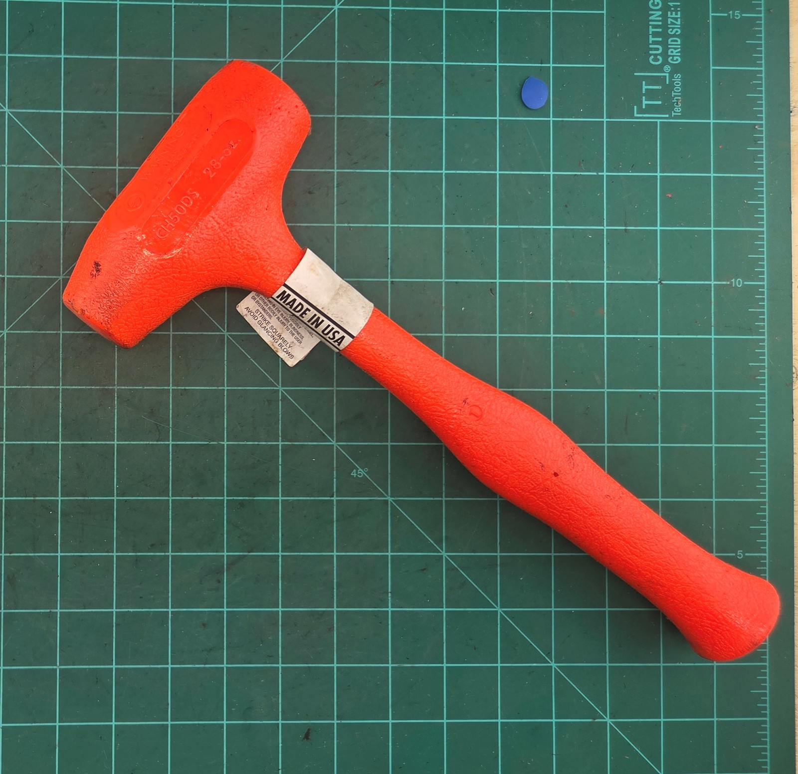 Mac Tools CH50DS 28 oz Long Handle ORANGE Dead Blow Dual End Hammer USA