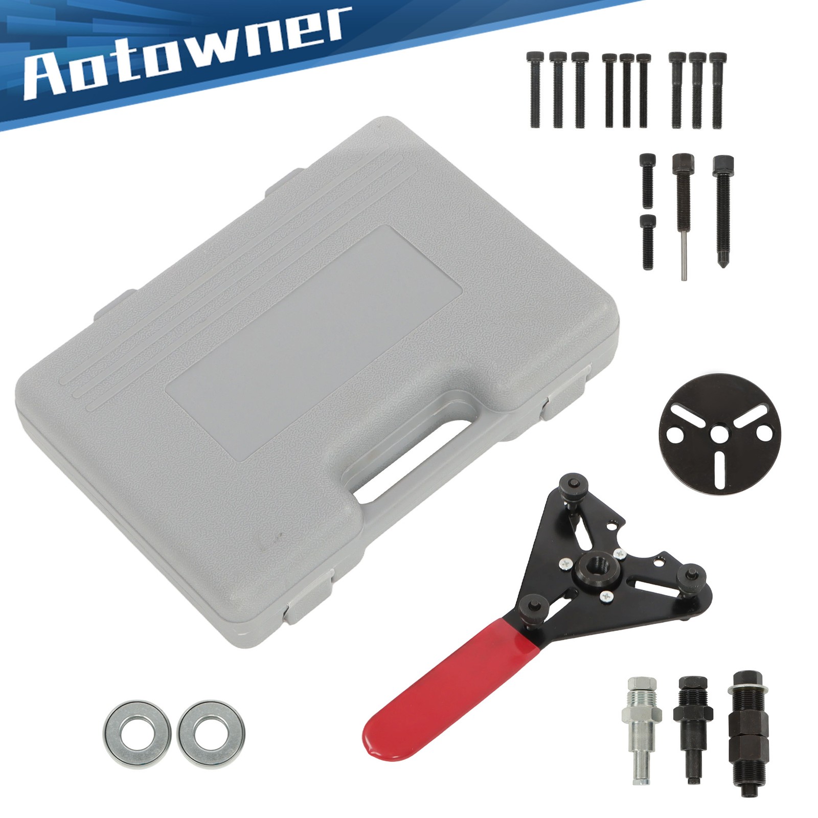 23 Piece A/C Compressor Clutch Hub Puller Removal Install Holding Tool Kit