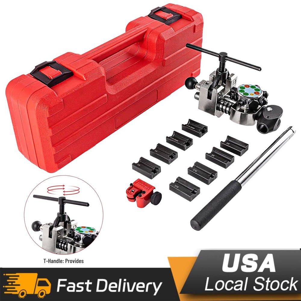 Brake Line and Tubing Flaring Tool 45 Degree Set – Single, Bubble, Double Flares