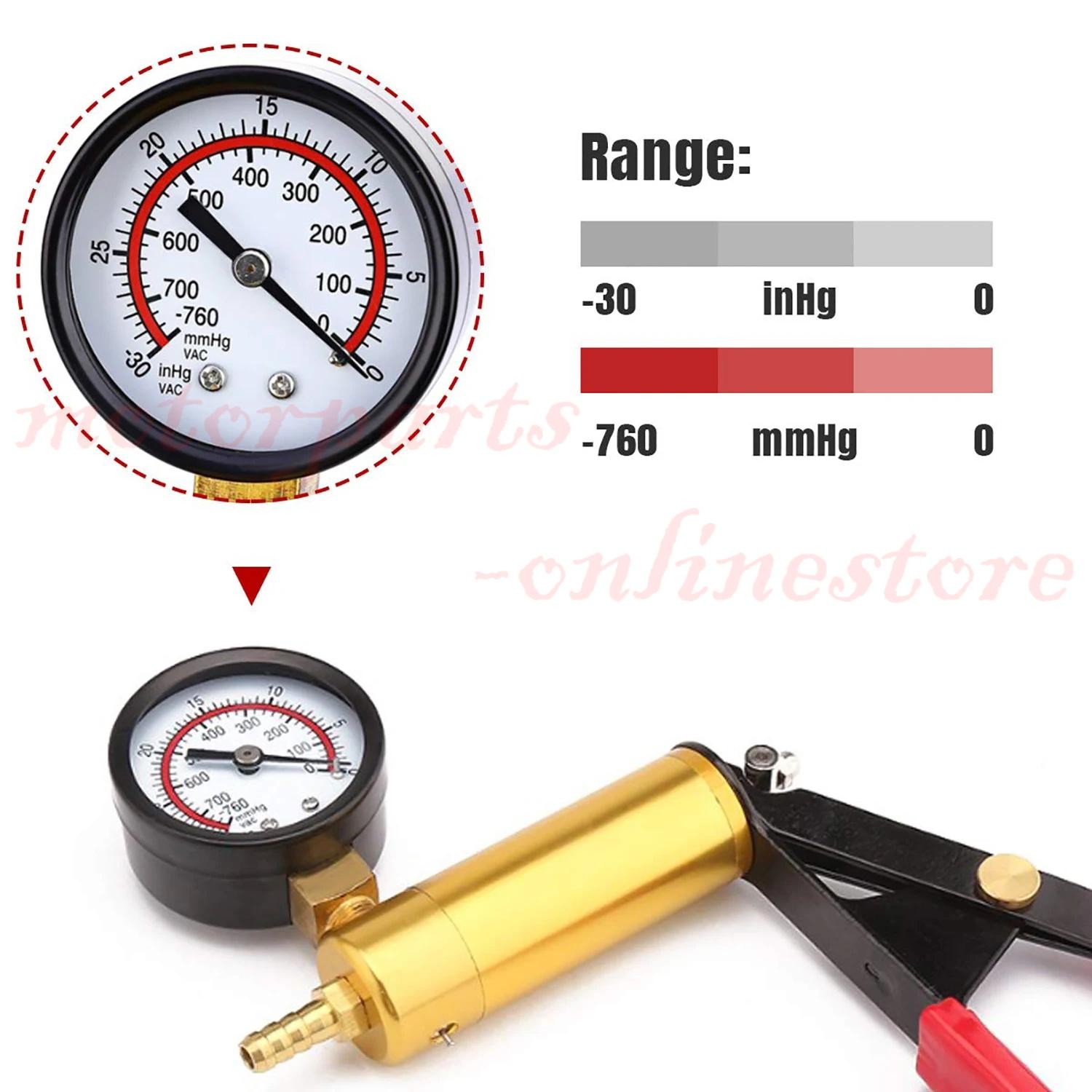 Manual Hand Vacuum Pump Car Pressure Tester Tool Brake Fluid Bleeder Bleeding