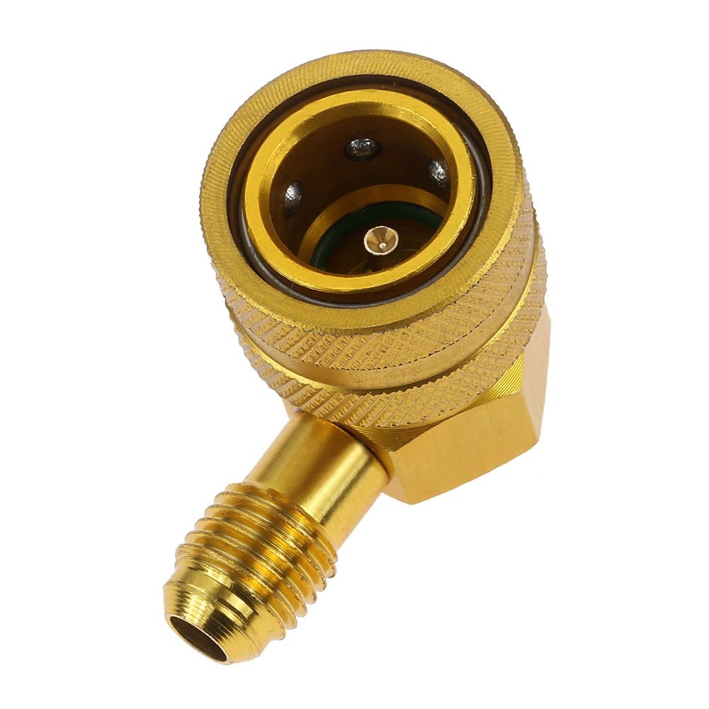 For R134a AC Quick Connect Adapter 90 Degree 1/4 inch for sae Male Low Side