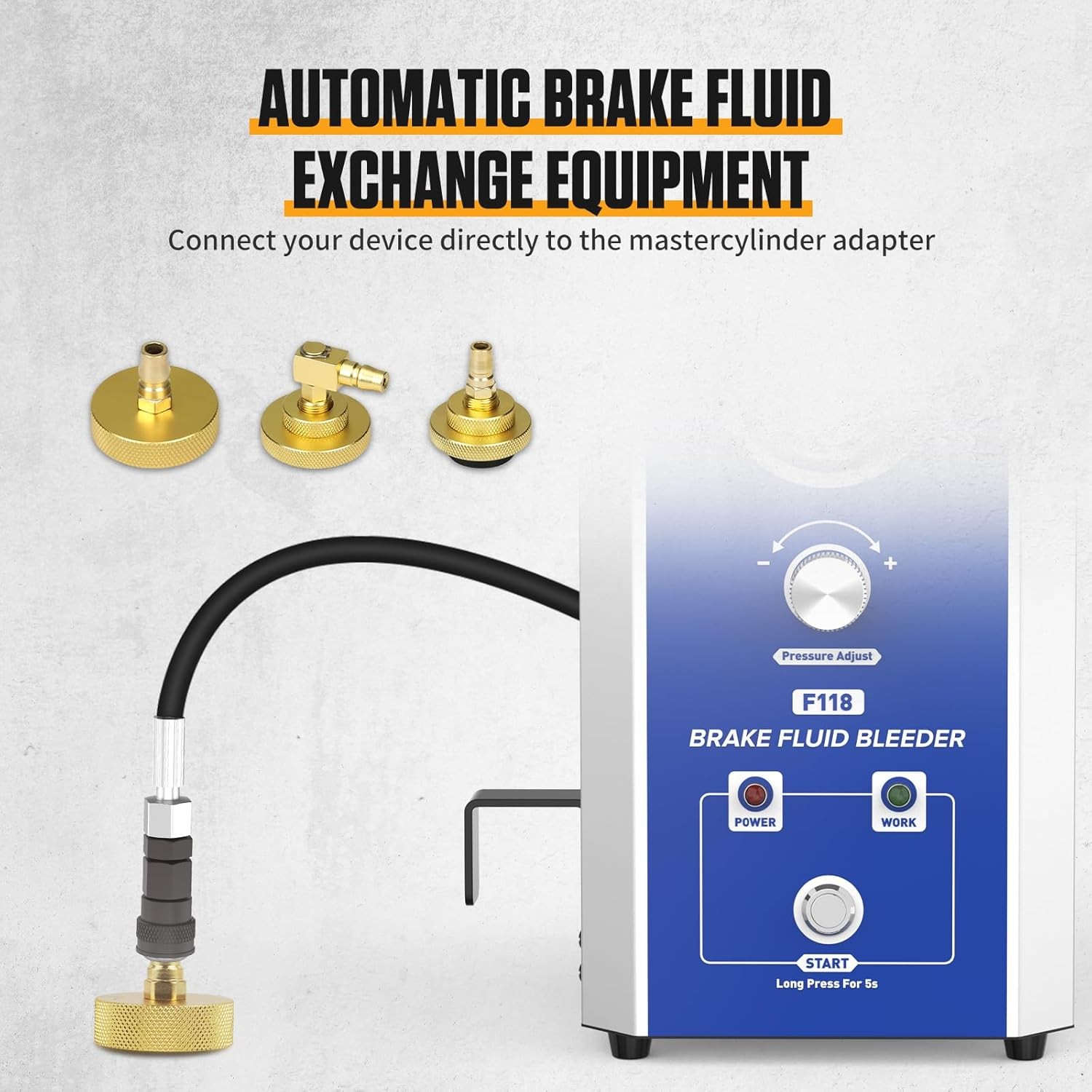 10PCS Master Cylinder Brake Bleeder Adapter Kit Brake Pressure Bleeding Kit Tool