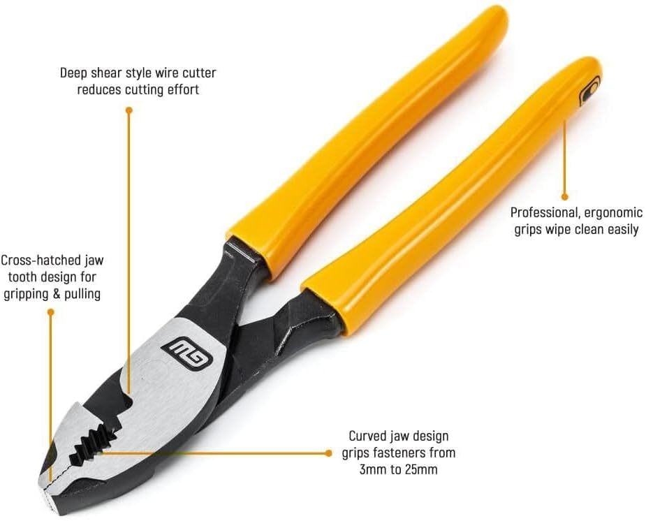 GEARWRENCH 4 Piece Dipped Mixed Material Plier Set – Black & Molten Orange
