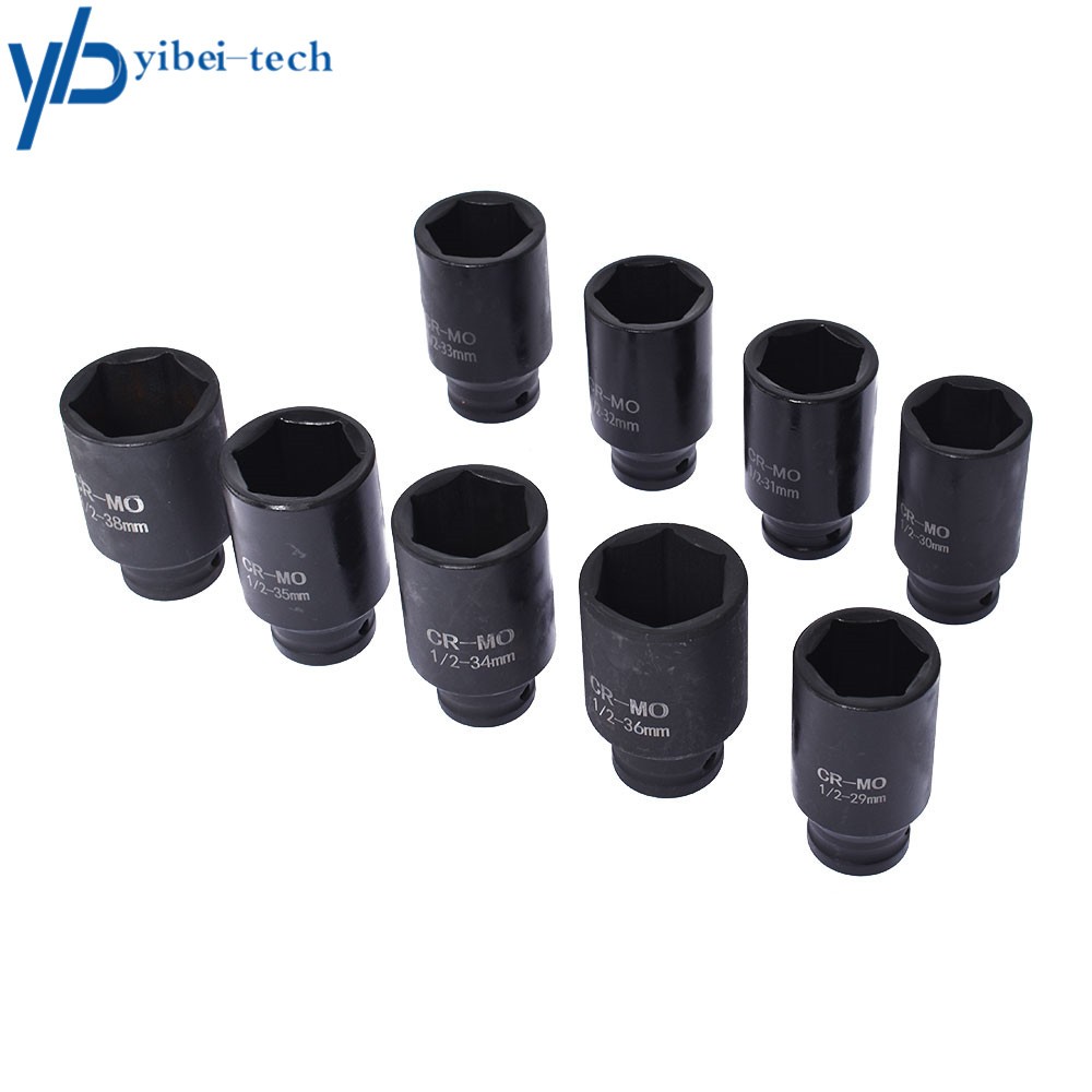 Deep Impact Socket Tool 1/2″ Drive Metric Axle Hub Nut Sockets Set (29-38mm) 9PC