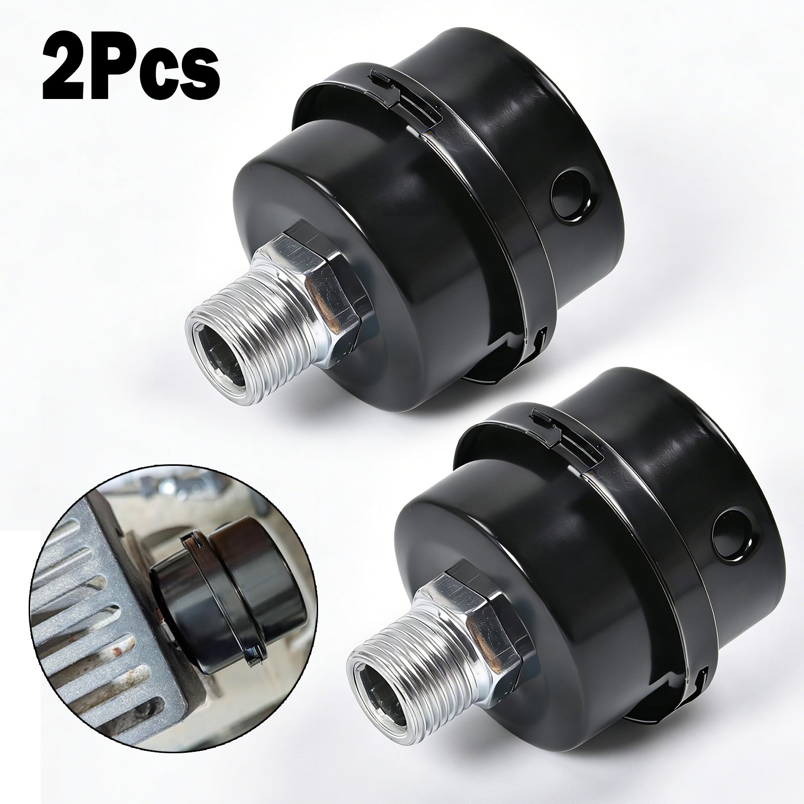 1/2″ Air Compressor Intake Filter Silencer Metal Housing and Element NEW
