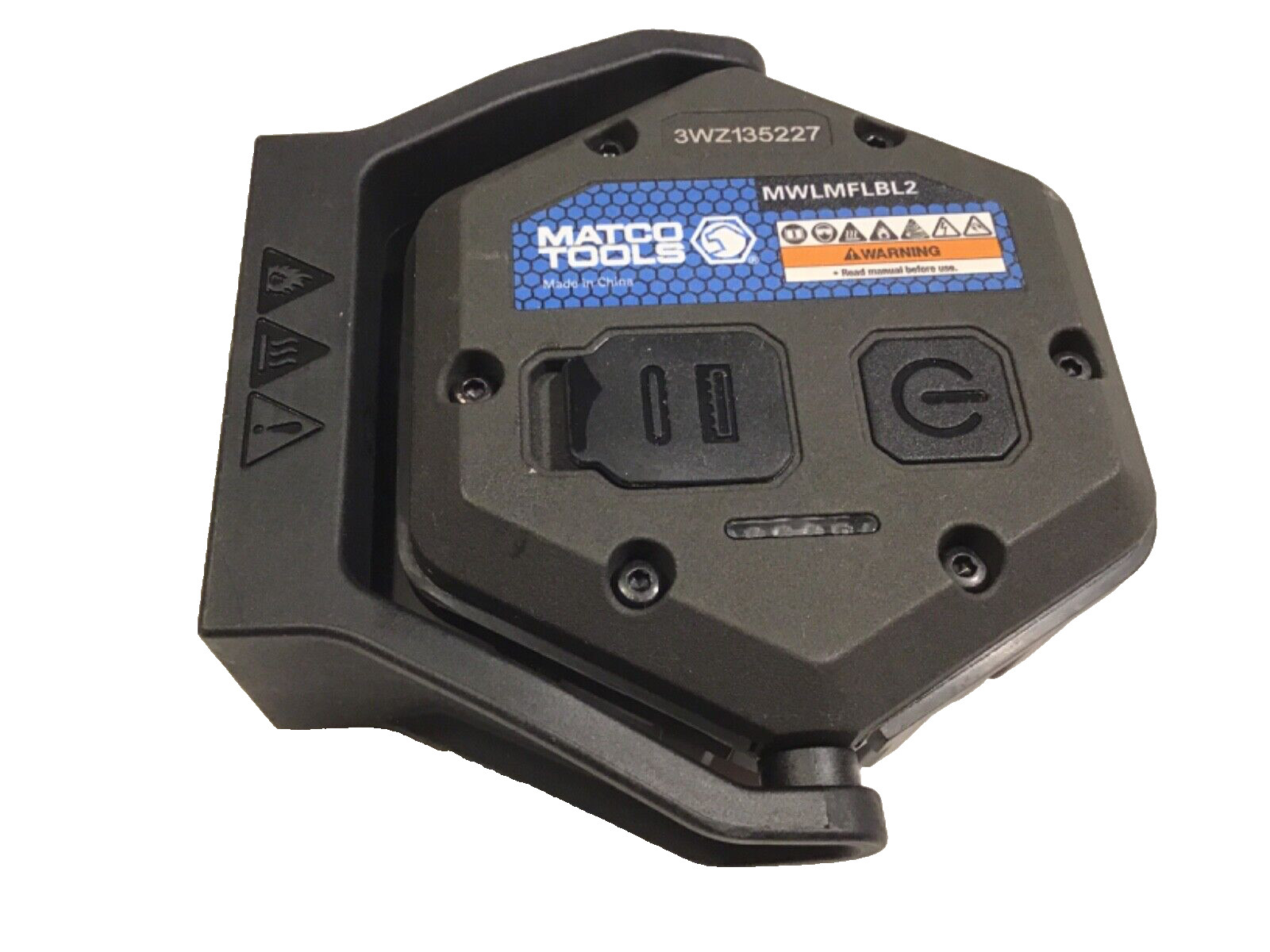 Matco Tools 1000 Lumen BLUE Cordless Snap Pivot Flood Light With UV MWLMFLBL2