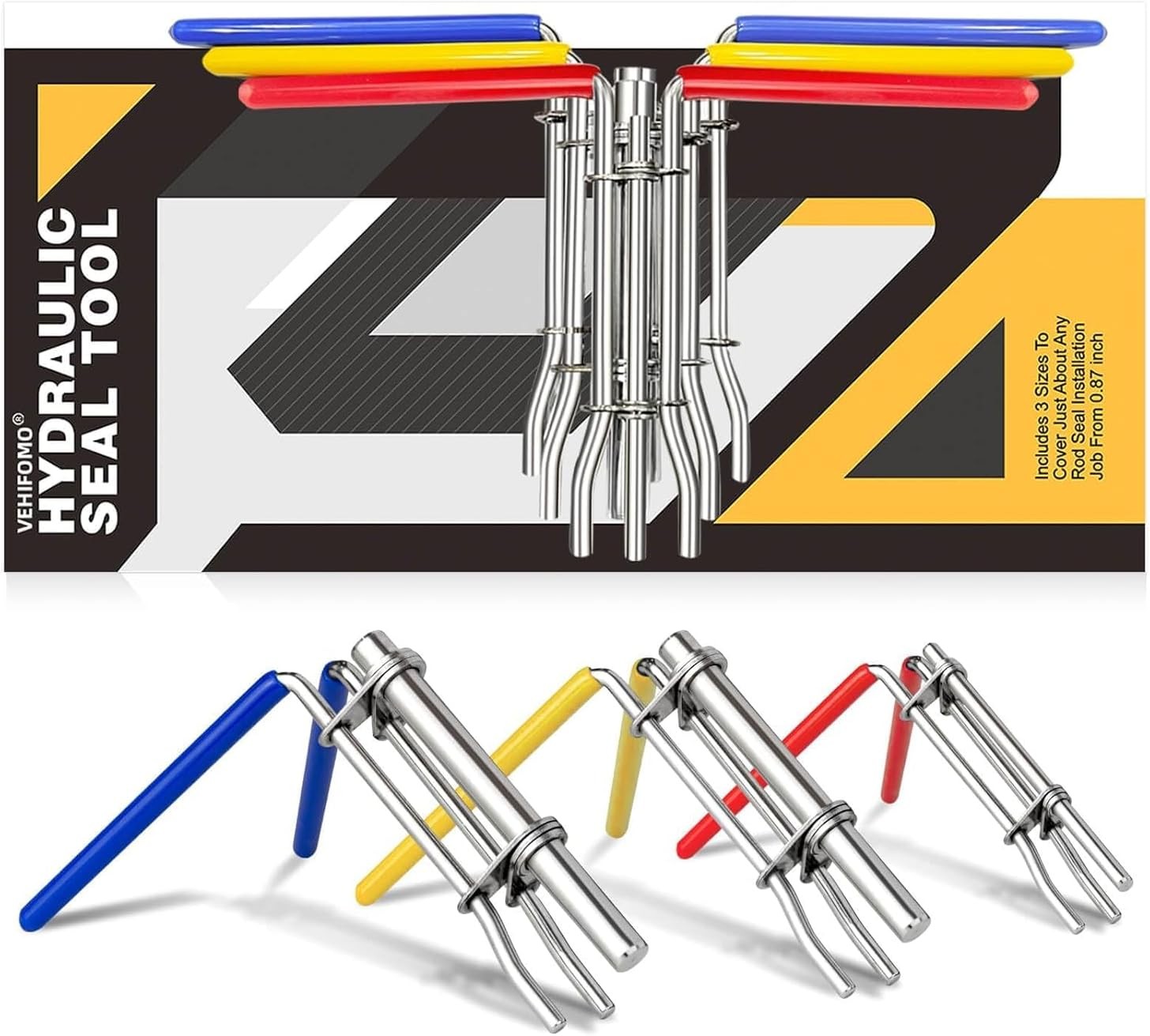 Hydraulic Cylinder Piston Repair Seal Kit, U-Cup Rod Seal Installation Tool Kits