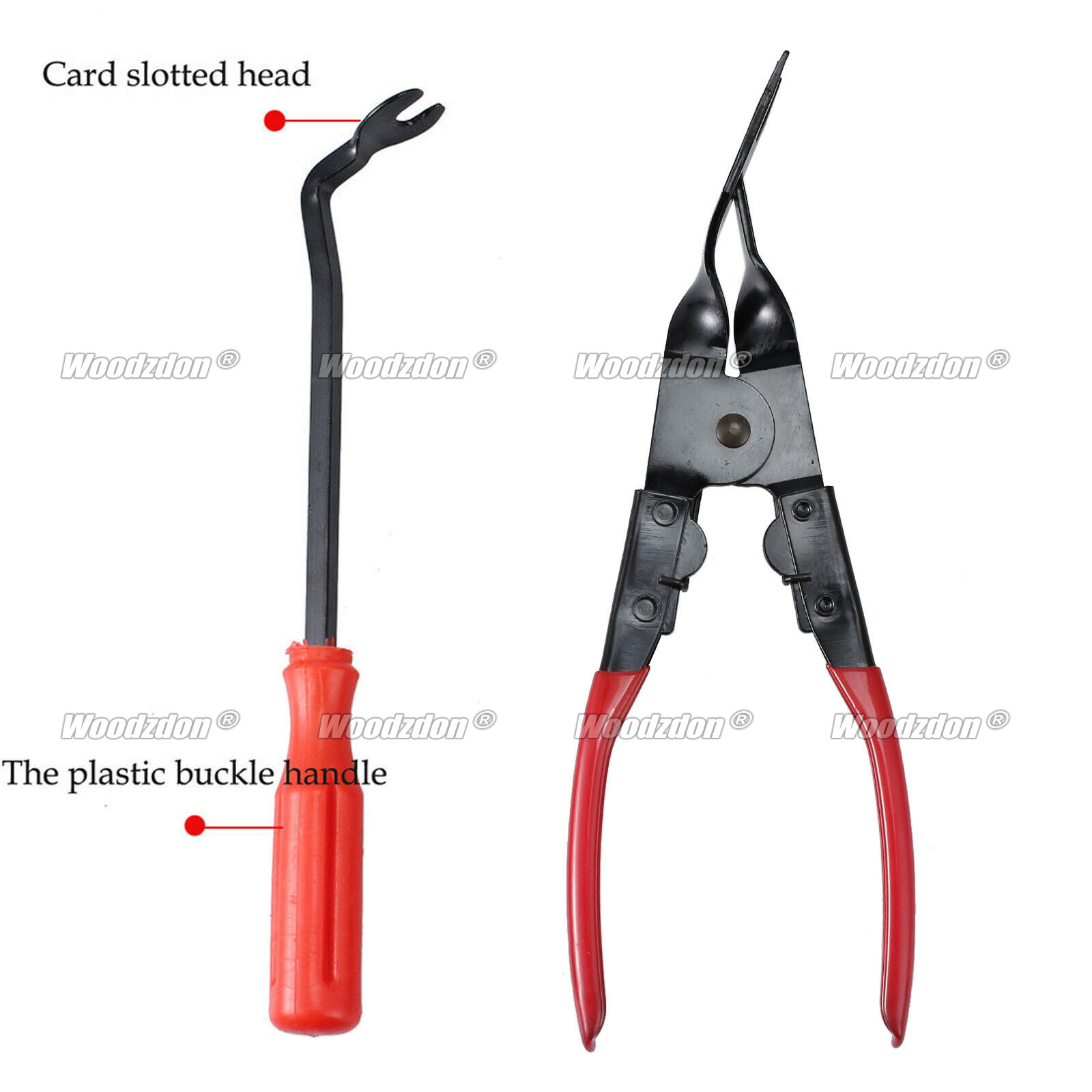 2pcs Car Door Panel Removal Tool Kit Clip Pliers Upholstery Trim Removal Pry Set