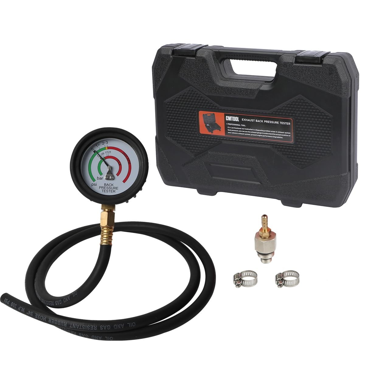 Exhaust Back Pressure Tester Kit with 6-Foot Hose Exhaust Back Pressure Gauge US