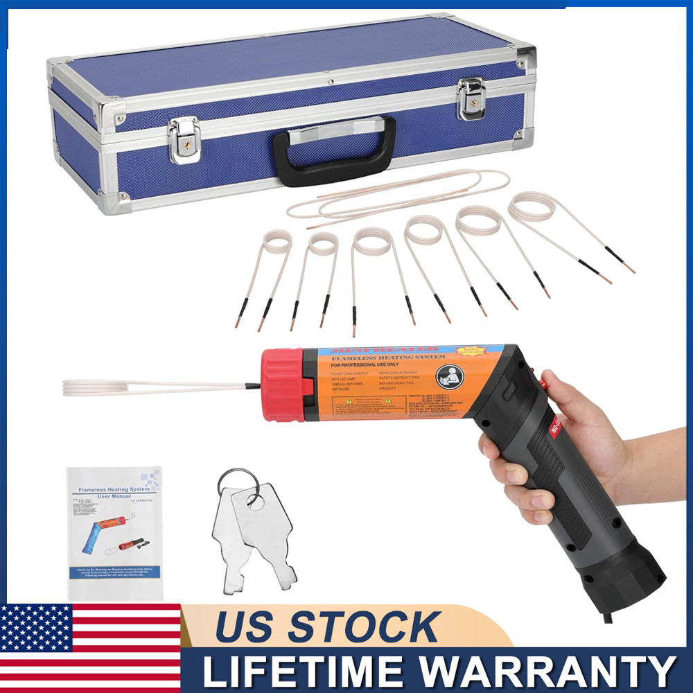 Upgraded 1100W Magnetic Induction Heater Kit – 8 Coils, Foldable Design