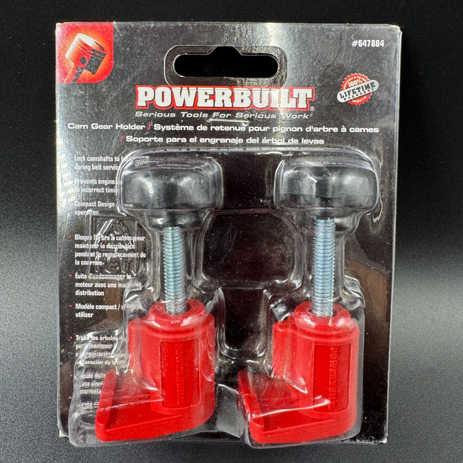 Powerbuilt 647884 Cam Gear Holder Tool Set 2 Piece