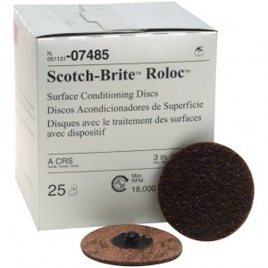 3M 07485 Roloc 3″ Surface Condition Disc Brown Coarse 7485 (25 discs per box)