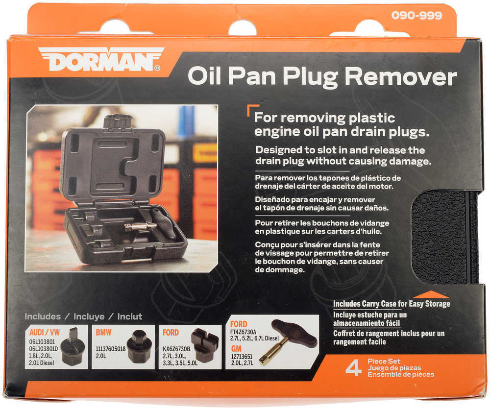 Oil Drain Plug Removal Tool Kit Dorman 090-999