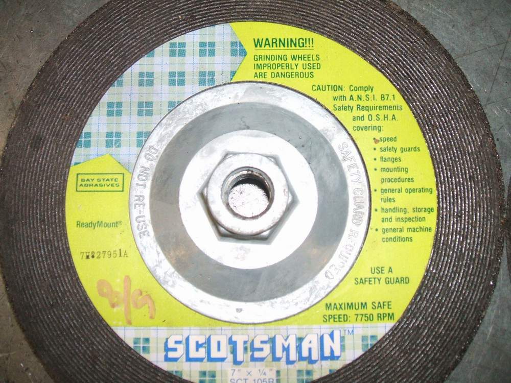 2 Grinding Wheesl 5/8-Inch-11 Threaded Arbor Metal Type 7-Inch-by-1/4-Inch new