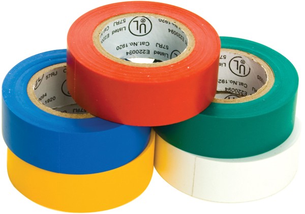 PERFORMANCE TOOL 5pk Colored Electrical Tape WILW549
