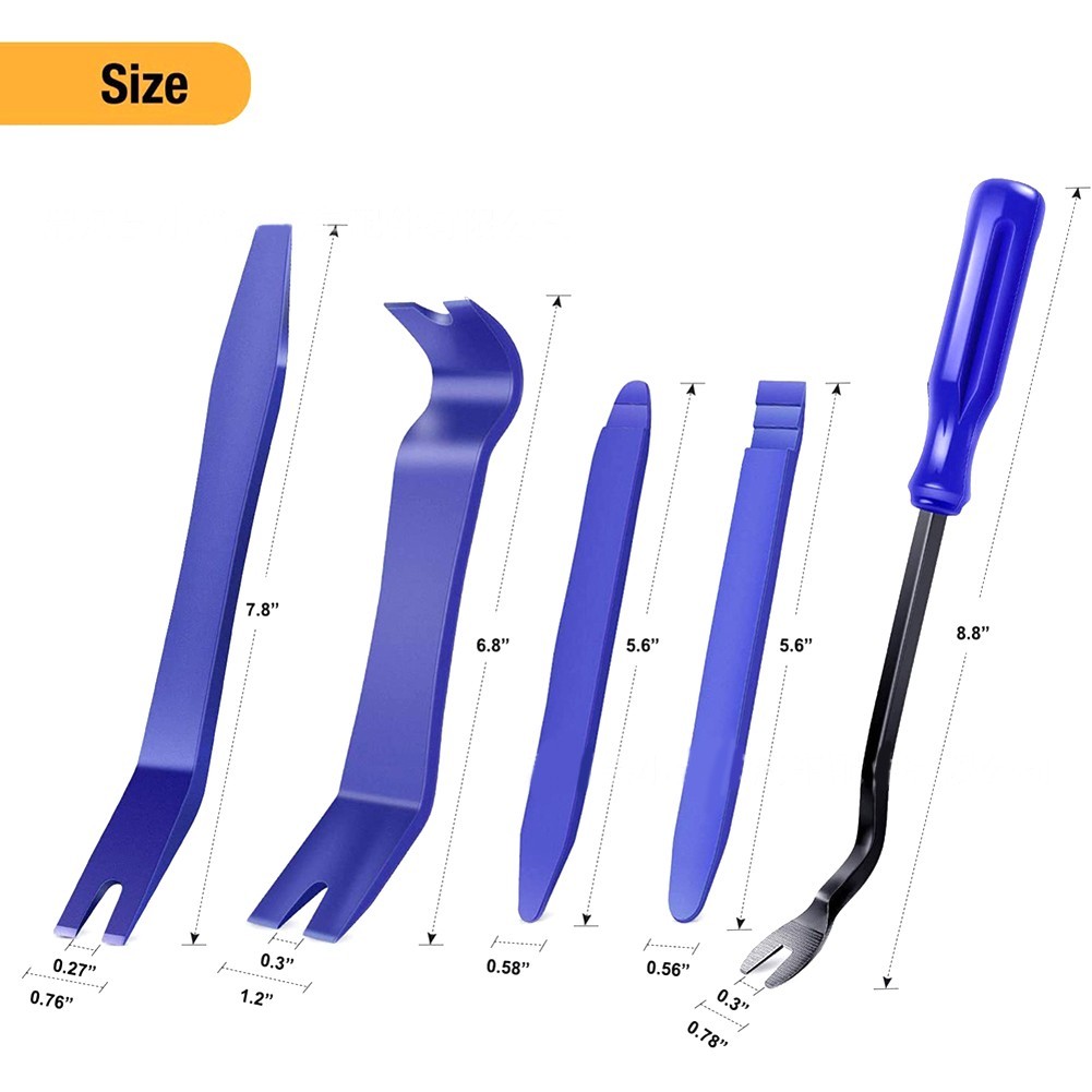 Premium Car Panel Removal Tool Kit 5 Pieces for Trim Molding and Dashboards