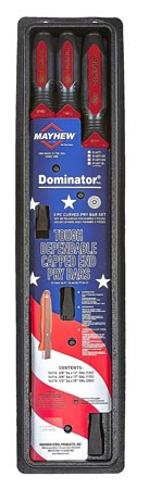 Mayhew Steel Products 14071 3 Piece Red Dominator Curved Pry Bar Red