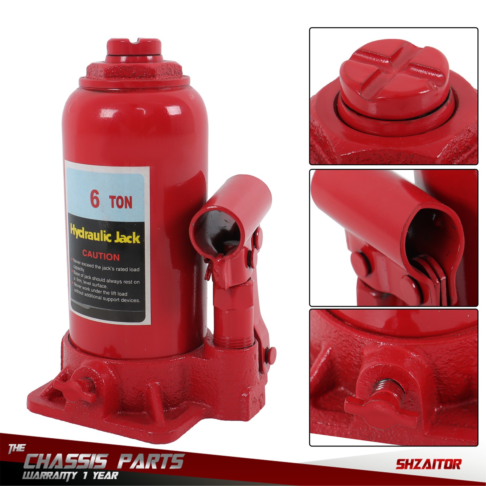For Car Van Caravan Automotive Lift 6 Ton Heavy Duty Hydraulic Bottle Jack