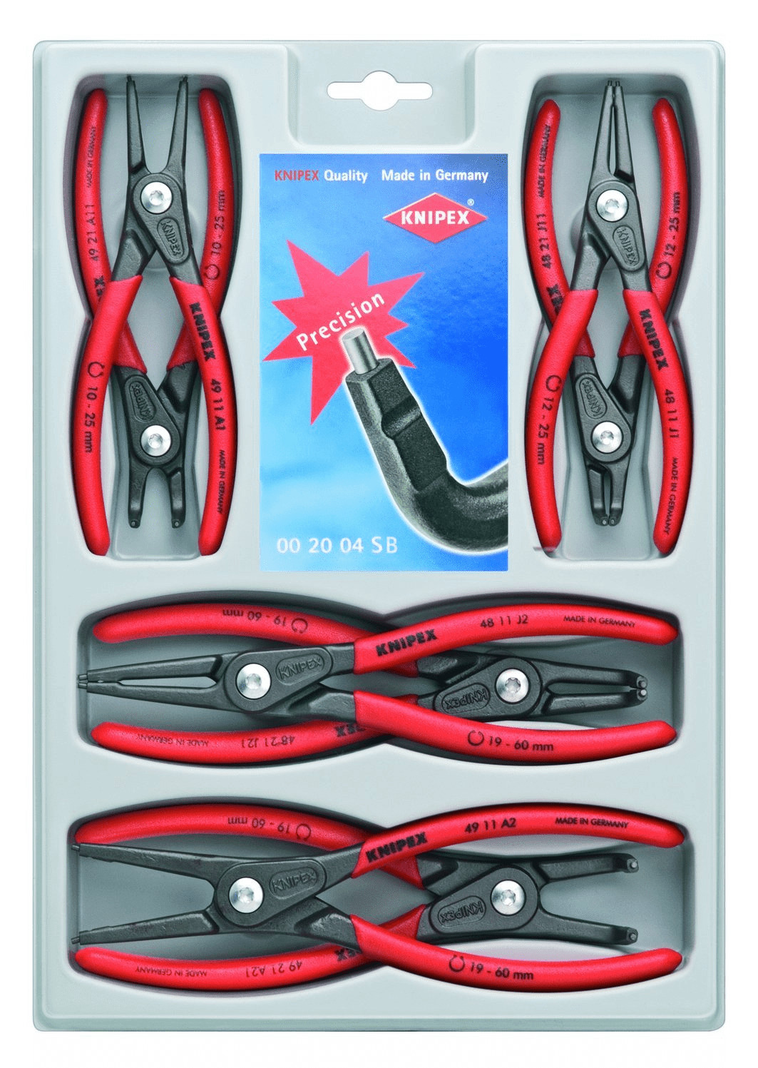 Knipex Tools Lp 00 20 04 Sb 8 Pc. Precision Circlip Snap- Ring Plier Set New!