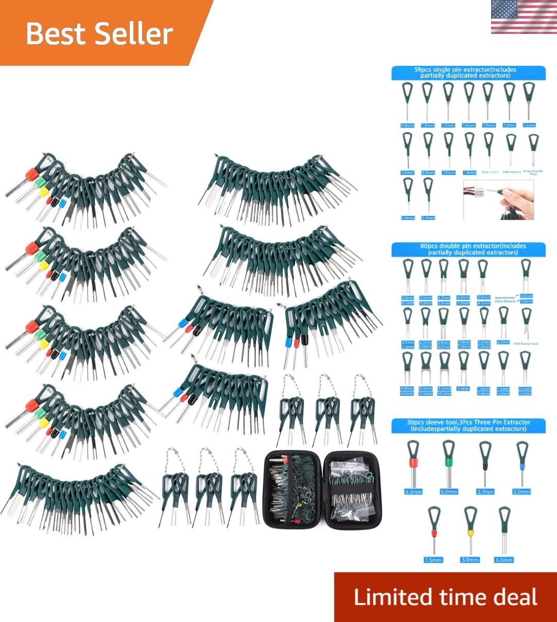 Brand New Kit 172 Pcs Electrical Connector Pin Removal Tool Set in Waterproof…