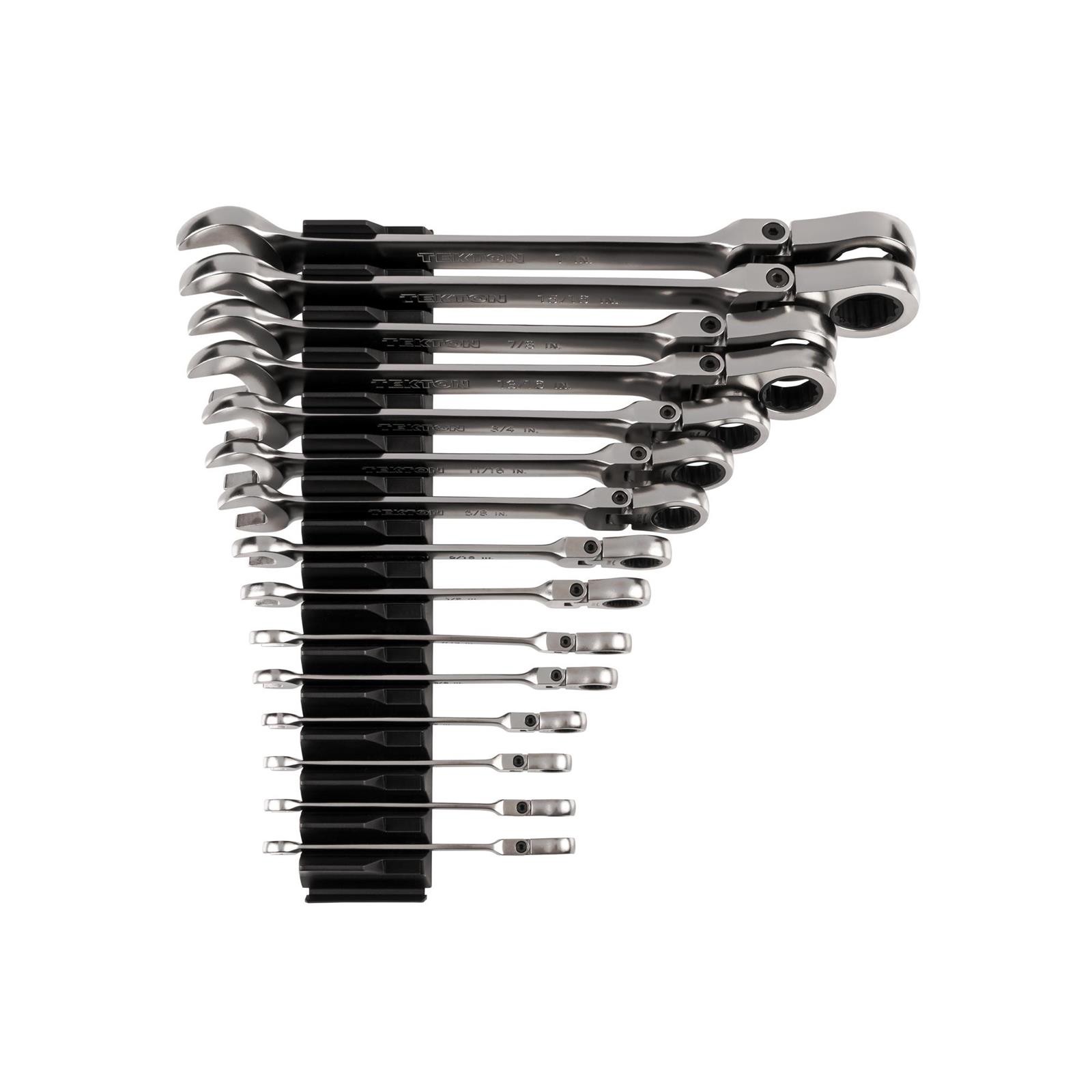 Tekton WRC95301 Flex Head 12-Point Ratcheting Combination Set