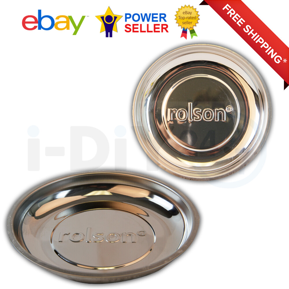 Rolson 150mm Magnetic Storage Parts Dish Stainless Steel Tray Mechanics