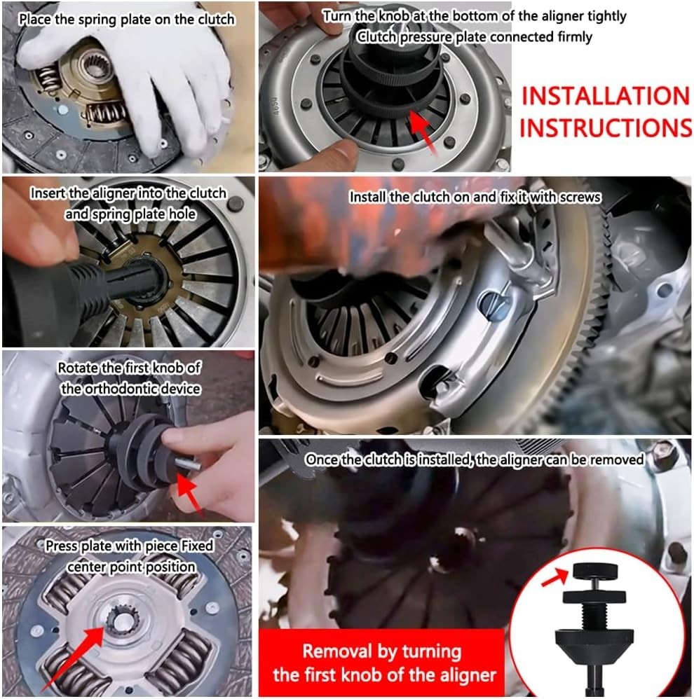 Car Alignment Tool Kit Clutch Alignment Plates 2 Plastic Sleeves