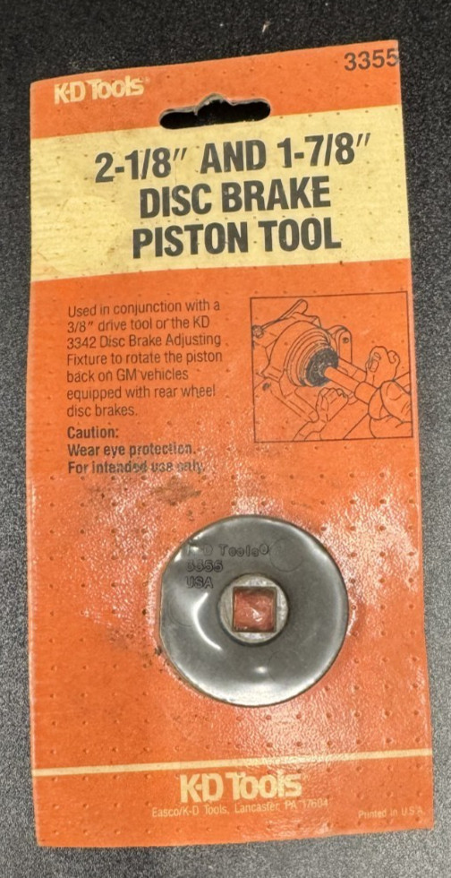 KD Tools 3355 Disc Brake Piston Tool fits 2-1/8″ and 1-7/8″ pistons