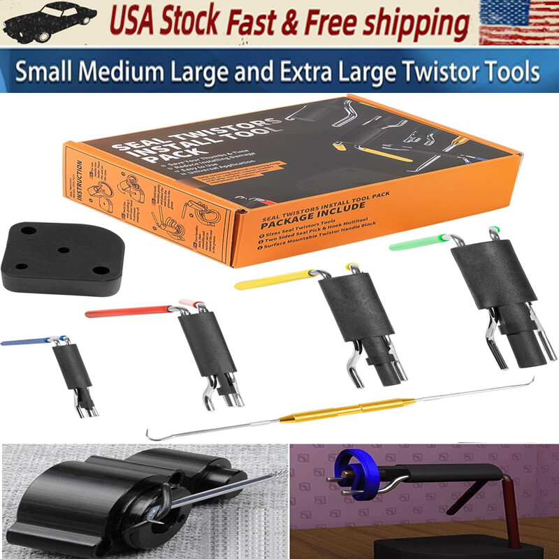 Rod Seal Install Tool Set For Hydraulic Cylinder Skid Steers, Loaders, Backhoes