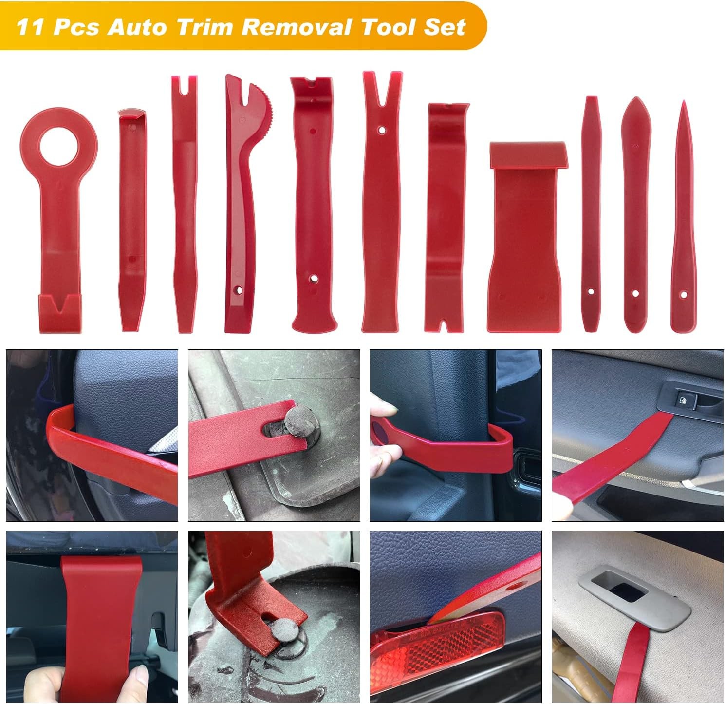 Nilight 19Pcs Auto Trim Removal Tool Set Nylon with Portable Storage Bag