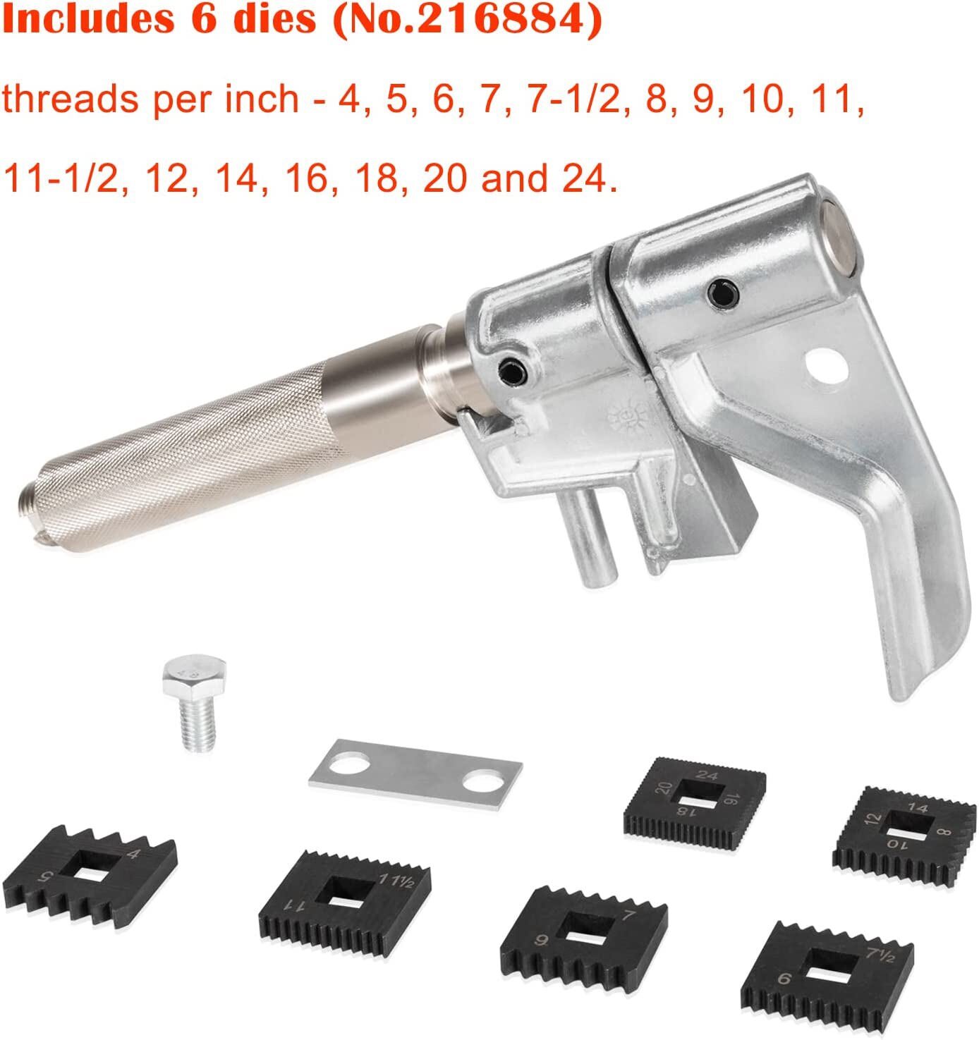7402 Universal Outside Thread Chaser Replacement Tool Use For 1-1/4” to 5” OD