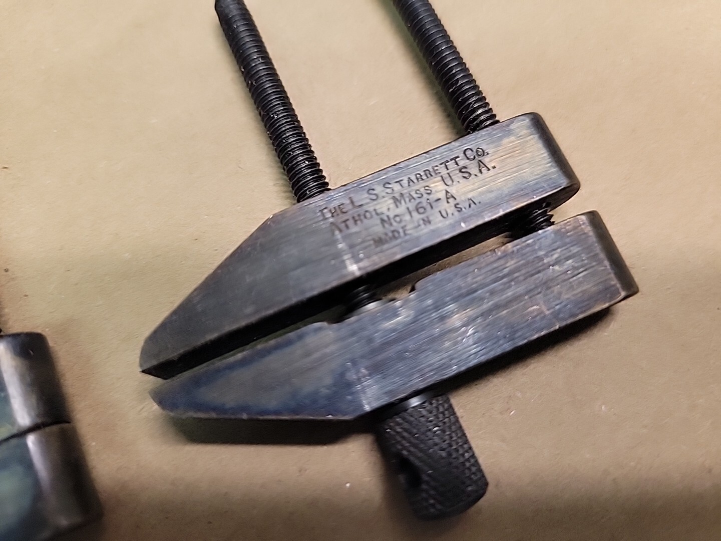 L. S. Starrett Machinist Parallel Clamp Set No. 161-A 2 Clamps NOS Owner Marks