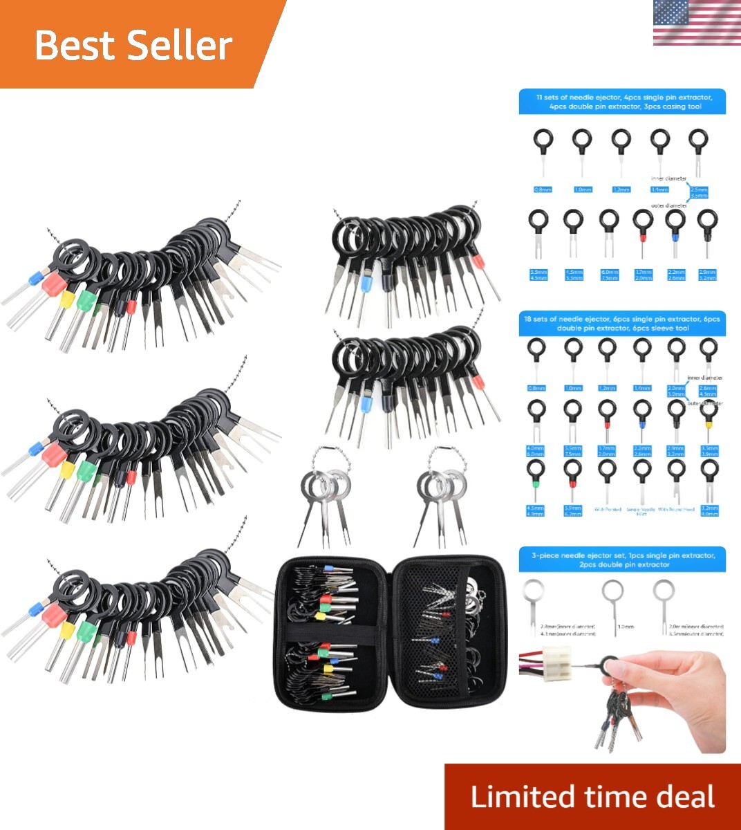 High-Quality Pin Removal Tool Set – 82 Pcs for Automotive and Electronics