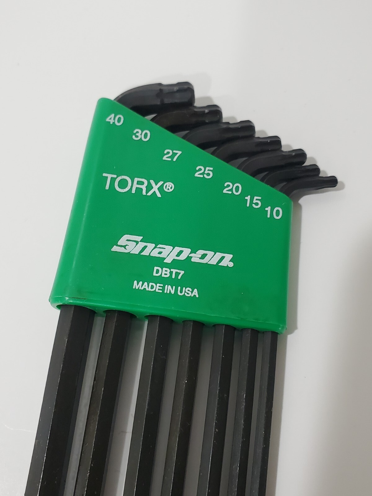 Snap On Tools L-shaped TORX Double Ball End Set Sizes 10/15/20/25/27/30/40 NEW!!