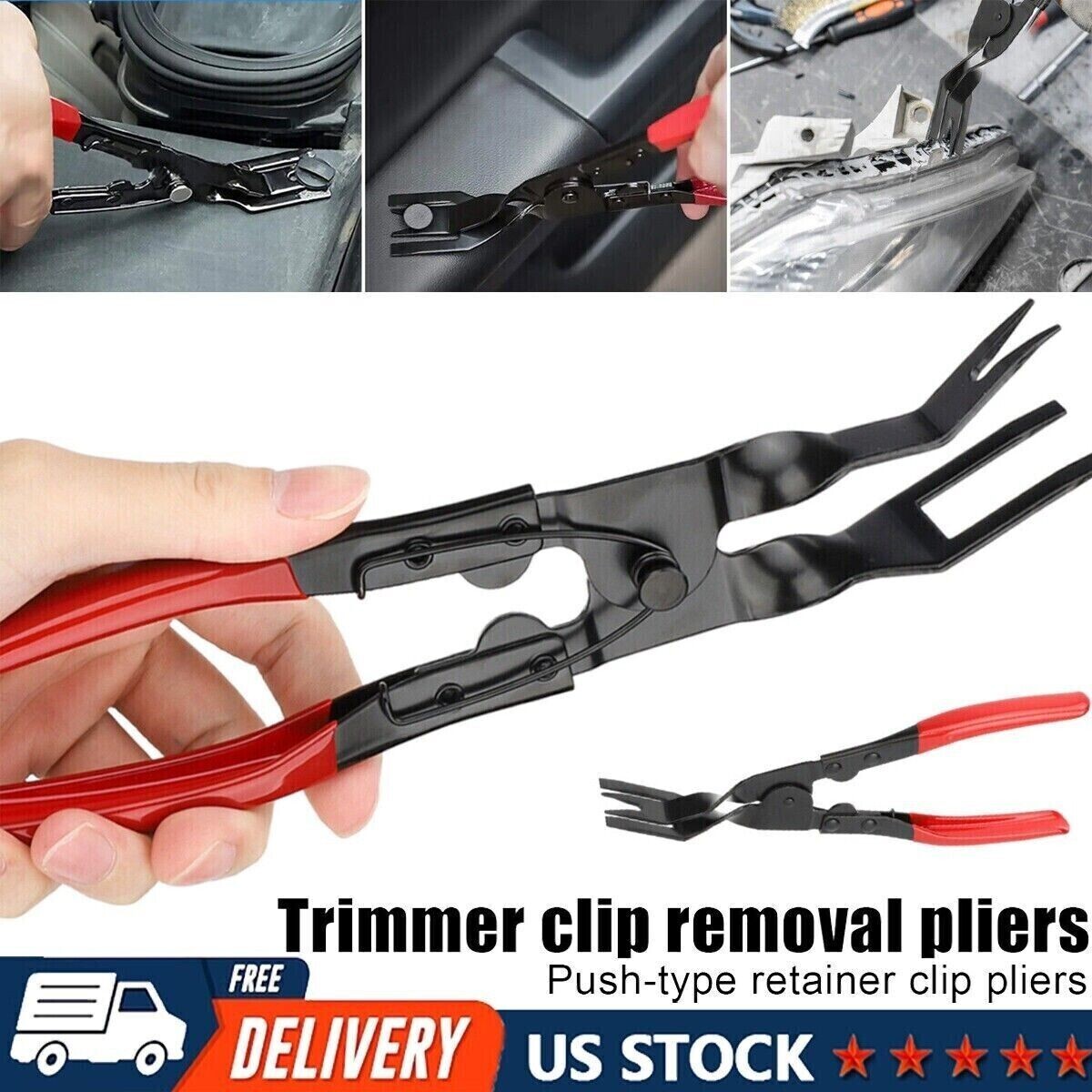 Heavy Duty Car Door Panel Plastic Fastener Remover Body Retainer Clip Pry Tool