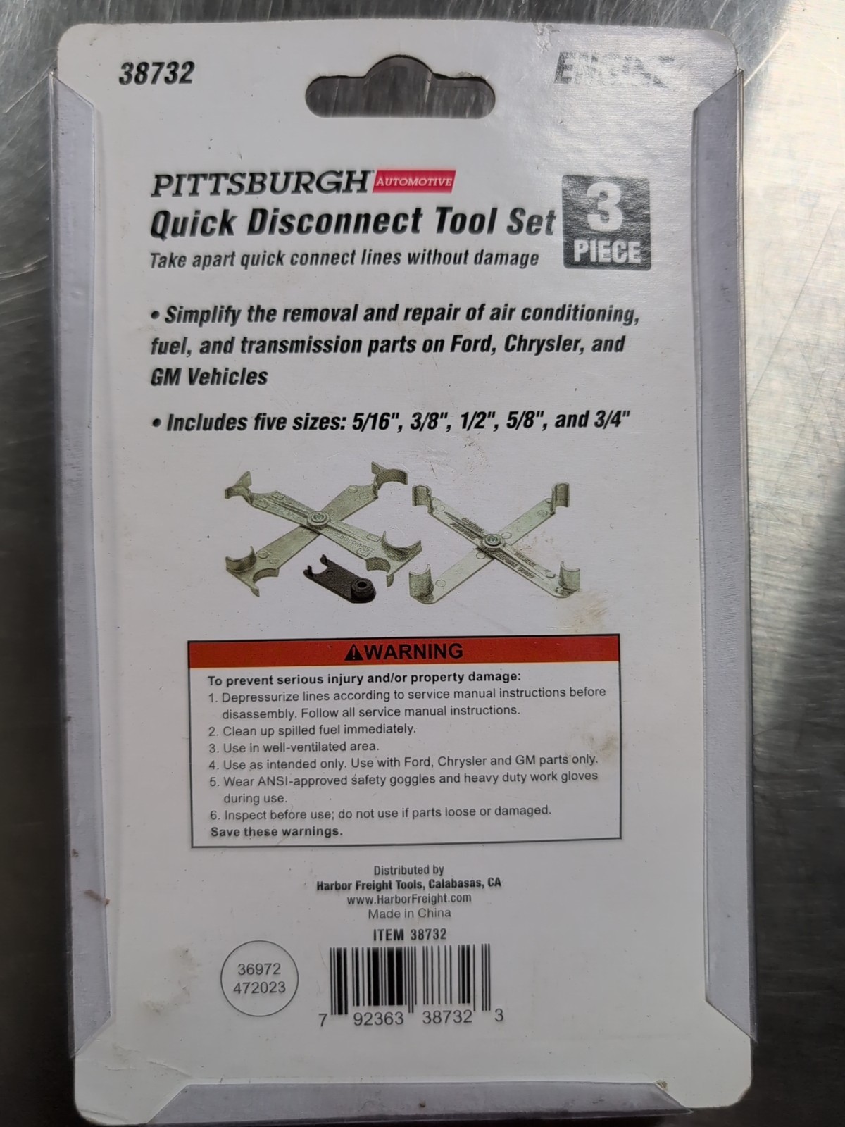 Pittsburgh 3pc Quick Disconnect Tool Set- #38732